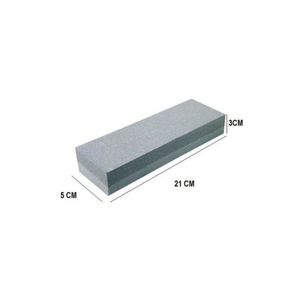 Piedra Afilar Cuchillas O Cuchillos Doble Grano De 21 Cm Gris