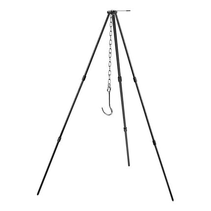 Tripode Soporte De Olla Alto 70-110 Cm Hasta 10 Kg Camping Plateado