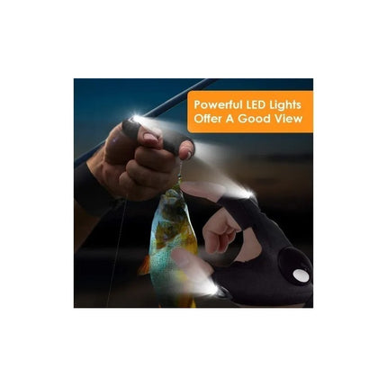 Guantes Con Luces Led, Bicicleta Moto  Trabajo  Negro