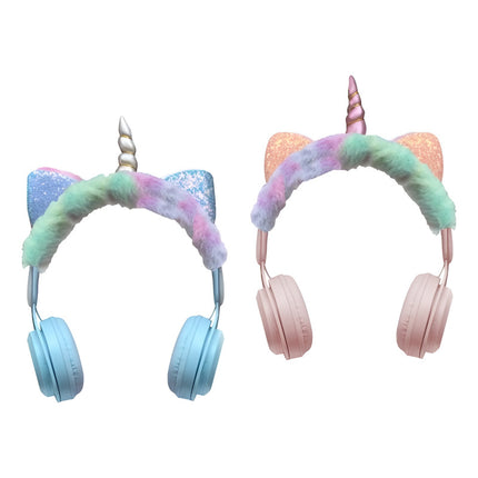 Auricular Con Vincha Unicornio Bluetooth Blanco