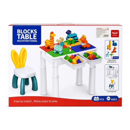 Mesa De Juegos Con Bloques Y Silla 102pcs Ty373008 102