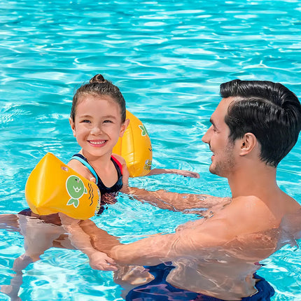 Manguitos Inflables Swim Safe Bestway Flotadores Infantiles Amarillo