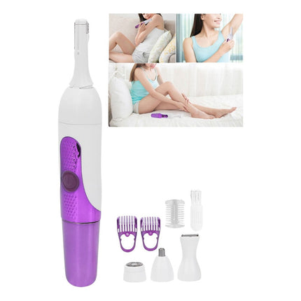 Depilador  Facial+ Cejas Y Patillera 6 En 1 Boxili Blanco