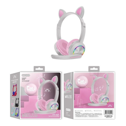 Auriculares Orejas De Gato  Con  Luz Led Y Micrófono  Varios