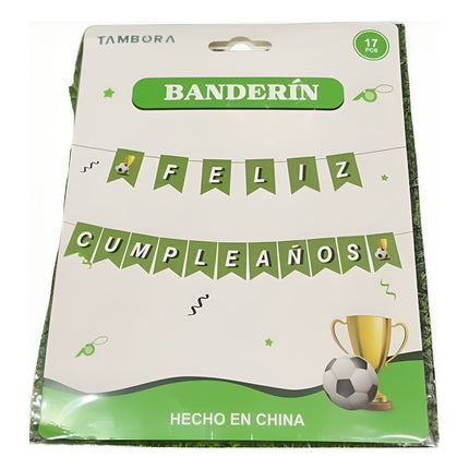 Guirnalda Feliz Cumpleaños Diseño De Futbol X