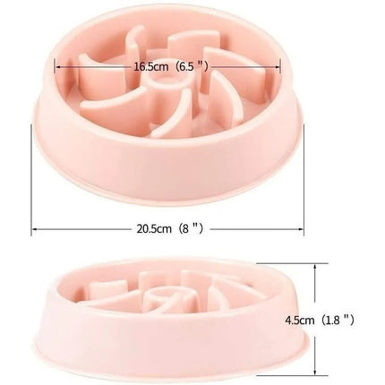 Plato Para Perro Come Lento Diámetro 18 Cm Alto 4 Cm         Varios