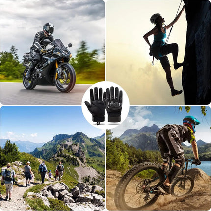 Guantes Tacticos Resistentes Moto Nudillo Duro Touch Negro