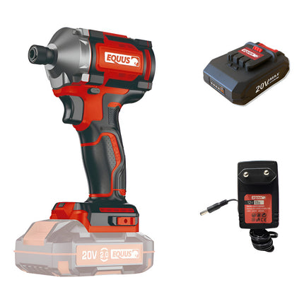 Atornillador De Impacto+ Batería + Cargador Equus Rojo