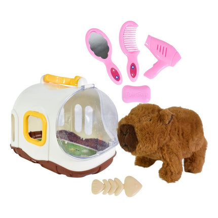 Carpincho Capibara A Pilas En Jaula Transportadora