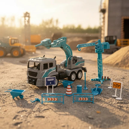 Camión De Construcción Con Accesorios Azul Ty372941b Azul