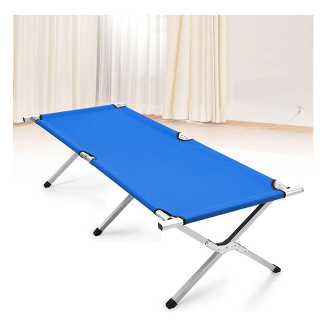 Catre De Aluminio Plegable Azul 181x62x43cm Azul