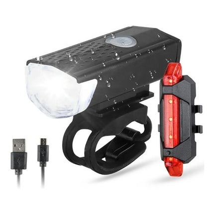 Luces Led Bicicleta Delantera Y Trasera Recargables Usb Kit