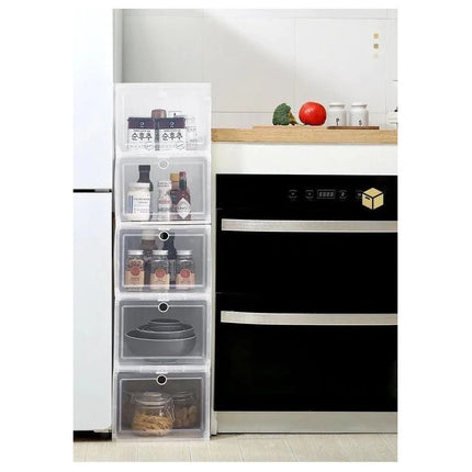 Cajas Estantes Organizador Rack Zapatos  Apilables Pack X6 Blanco