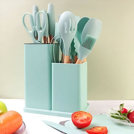 Utensilios Cocina Silicona Espátulas Brochas Cuchillos 19 Pc
