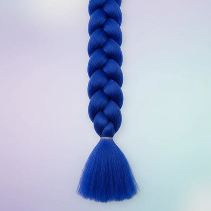 Trenza Azul De Pelo Sintético 55cm Cas00186 Azul