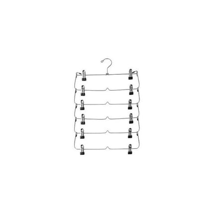 Percha De Metal Con Pinza Ahorro De Espacio X 6 Prendas