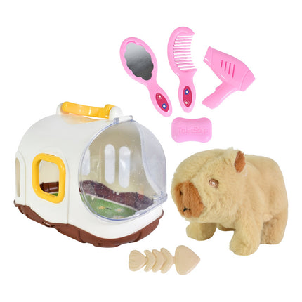 Carpincho Capibara A Pilas En Jaula Transportadora