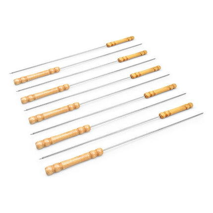 Pincho Simple  P/ Asado Parrilla Churrasco 30cm 10 Piezas