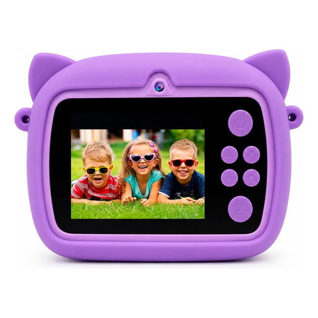 Camara De Fotos Dual Instantanea Infantil Varios Diseños Violeta