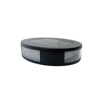 Foco  Solar Led Decoración Fotocélula Calida 4 Led Ovaldo Negro