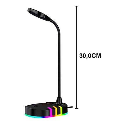 Microfono Para Pc Gamer Xtrike Me Xmc-02 Rgb  Negro