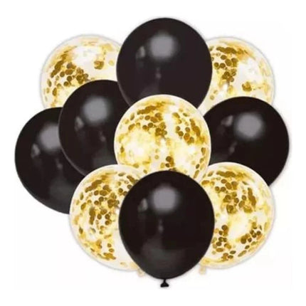 Set X 10 Globos Con Confetis 12 Pulgadas