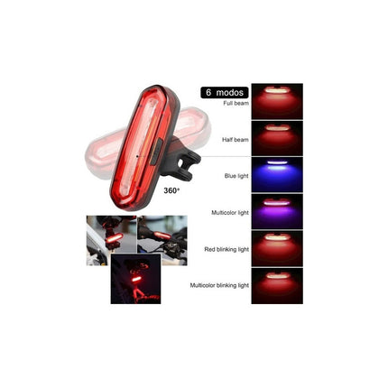 Luz Led Para Bicicleta Delantera O Trasera Recargable Usb Na