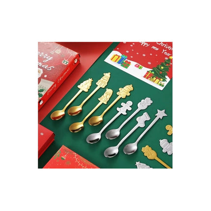 Set De 4 Cucharas Navideñas Diseños Creativos V