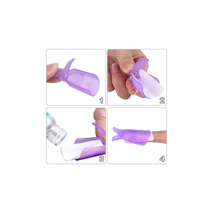 Pinzas Clip Removedor Esmalte Acrílico O Gel X 10 Unidades