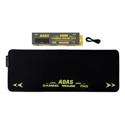 Mousepad Gamer Pc Con Luz Led Rgb Usb S4000 Negro Fnatic