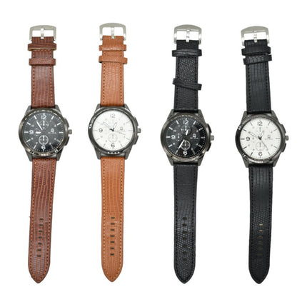Reloj Pulsera De Hombre Malla Cuero Sintético Z