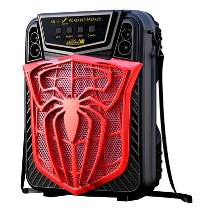 Parlante Portátil 6.5  Con Bluetooth Y Luz Led Negro