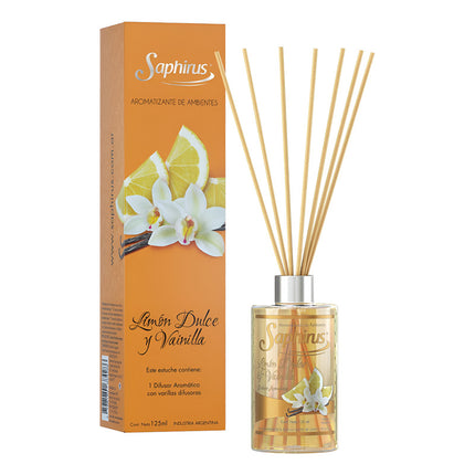 Aromatizante Difusor Saphirus 125ml Limon Dulce Y Vainilla