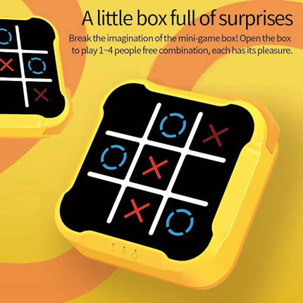 Juego De Tic Tac Toe, Máquina De Juego Educativo Amarillo Y Negro