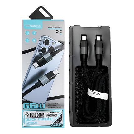 Cable Trenzado Treqa De Carga Celular 1 M Ca-8975 Tipo C V