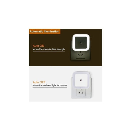 Mini Lámpara Led De Noche Automática Con Sensor De Luz  A