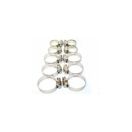 Abrazadera 10 Piezas Metalicas  5 Tamaños N/a