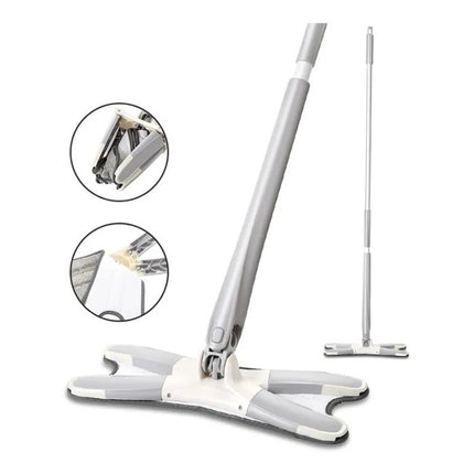 Trapeador Multiuso Plegable Y Giratorio 360° Blanco