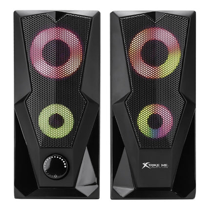 Parlantes Gamer Para Pc Musica Juego Xtrike Me Computadora  Negro