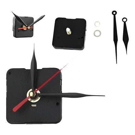 Maquina Reloj Pared Repuesto  12mm  A Pila  Negro Negro