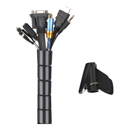 Organizador De Cables 16mm Negro  Negro