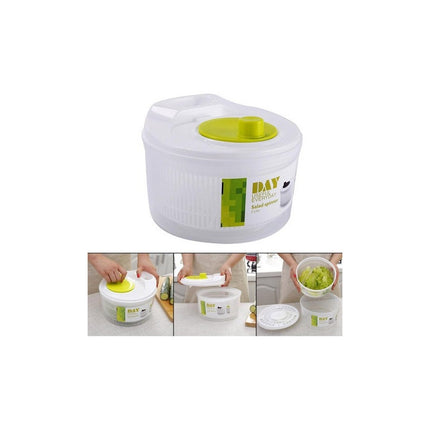 Centrifugador De Vegetales Escurridor De Lechuga  Blanco Y Verde