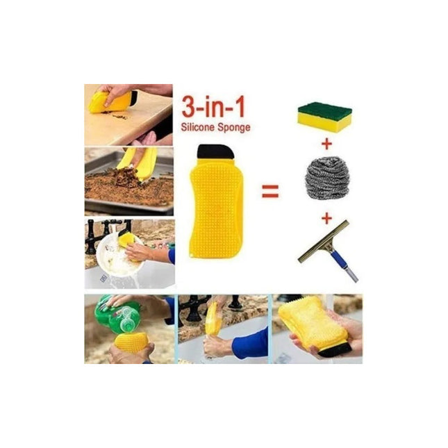 Esponja Silicona Cocina Multifuncion 3 En 1 Sponge Hero