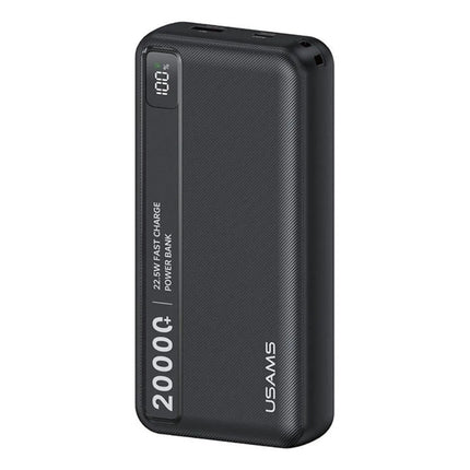 Power Bank Usams 20000mah Usb+ Tipo C Negro (jtusams011) Negro