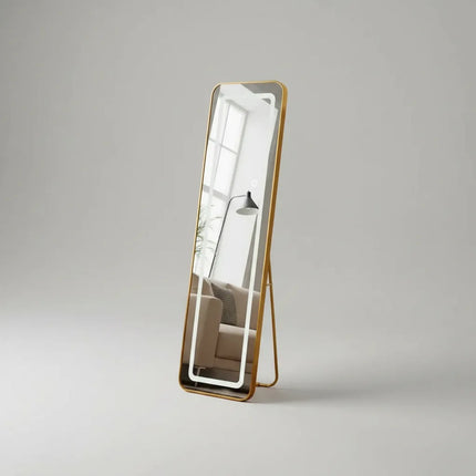 Espejo De Pie Con Luz Led Rectangular 160 X 50 Cm Varios