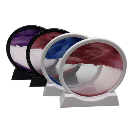 Cuadro Arena Y Agua En Movimiento Medida: 17.5cm Morado/blanco Negro