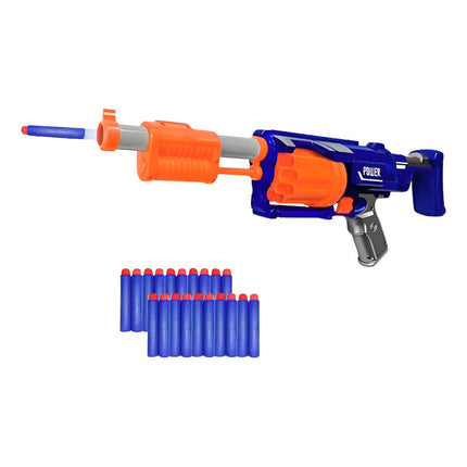 Pistola Metralleta Con Lanzadores De Espuma Ty363033 Azul