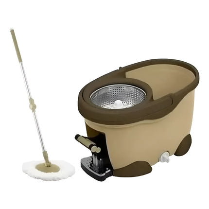 Mopa Giratoria 360 Con Pedal Cesta Acero Inoxidable Premiun  V