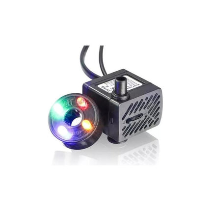 Motor Bomba Para Fuentes De Agua Y Luz Led Multicolor  Negro
