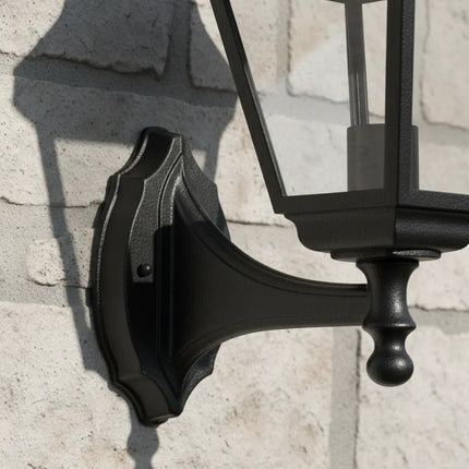 Farol De Aluminio Para Exteriores Colonial  Cep00926 Negro